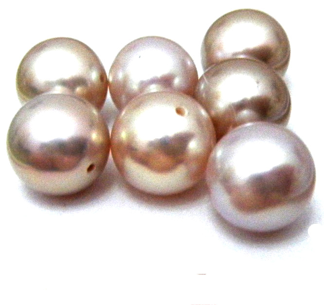 Natural Colours 6-6.5mm Half Drilled Round Single Pearl